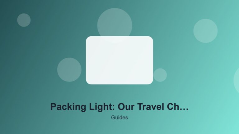 Packing Light: Our Travel Checklist