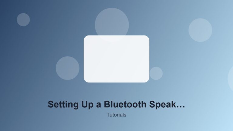 Setting Up a Bluetooth Speaker in 3 Steps