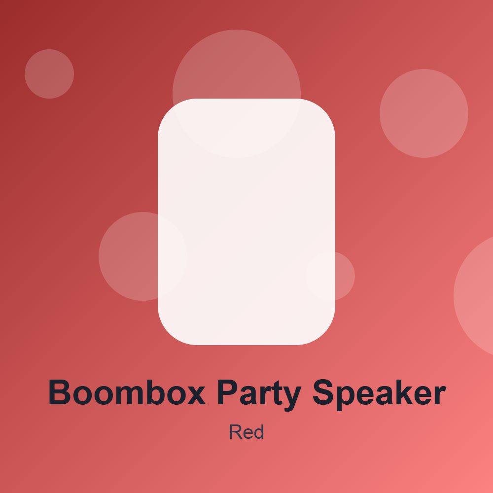 Boombox Party Speaker in Red