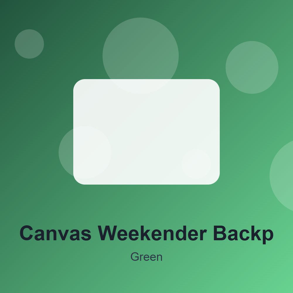 Canvas Weekender Backpack in Green