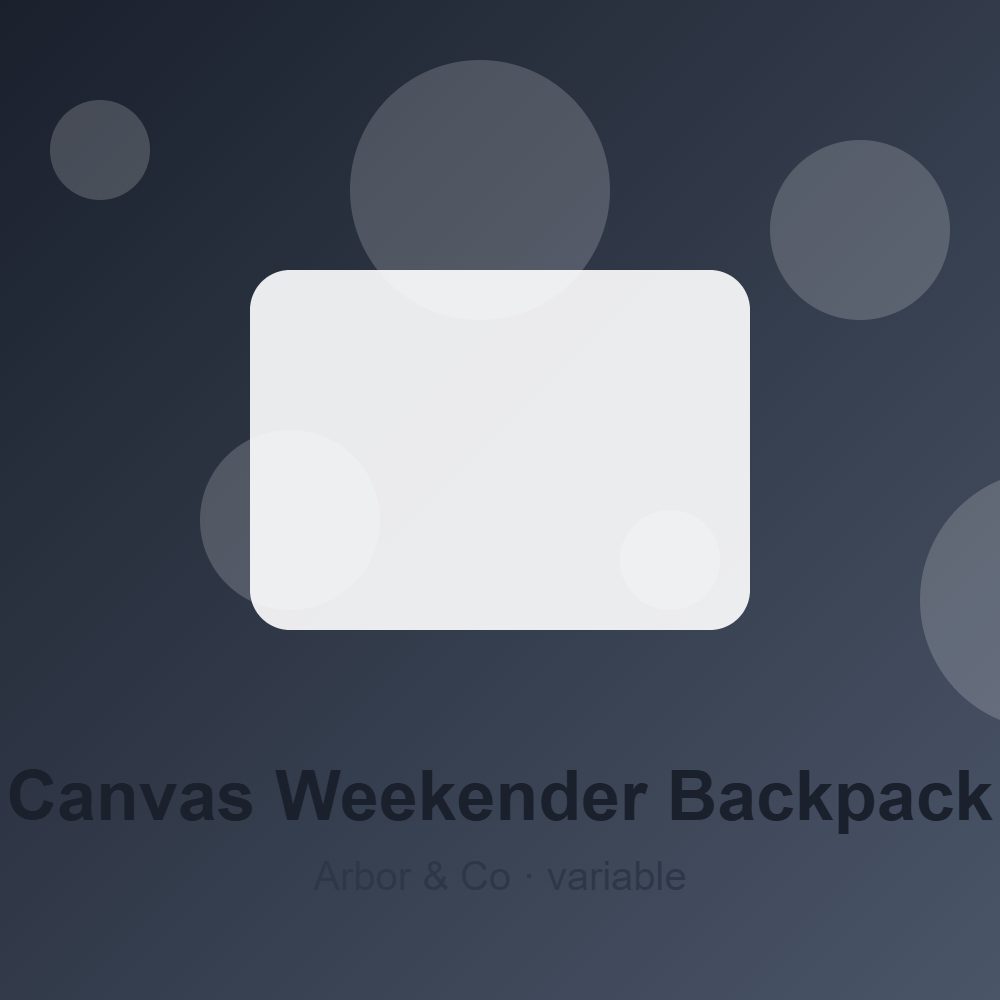 Canvas Weekender Backpack