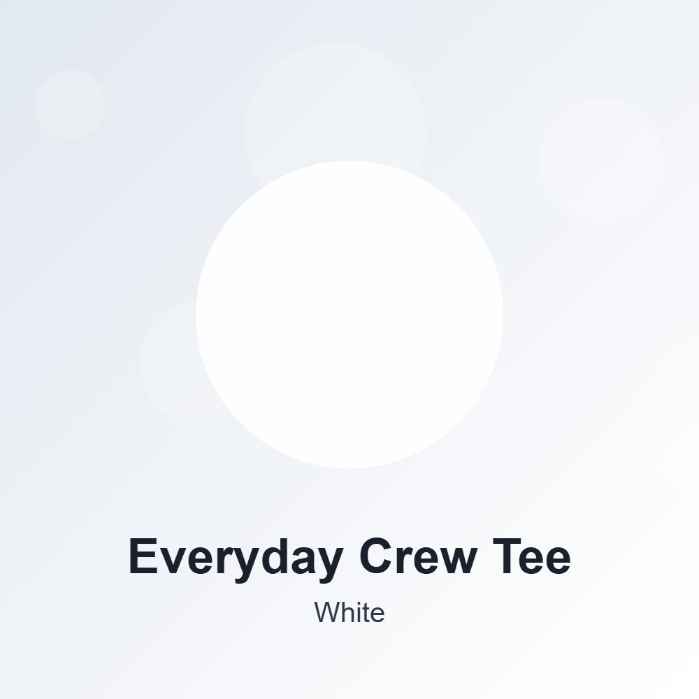 Everyday Crew Tee in White
