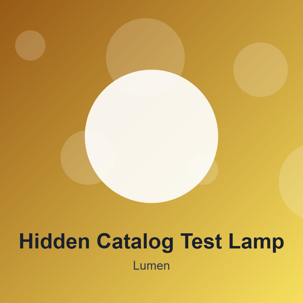 Hidden Catalog Test Lamp