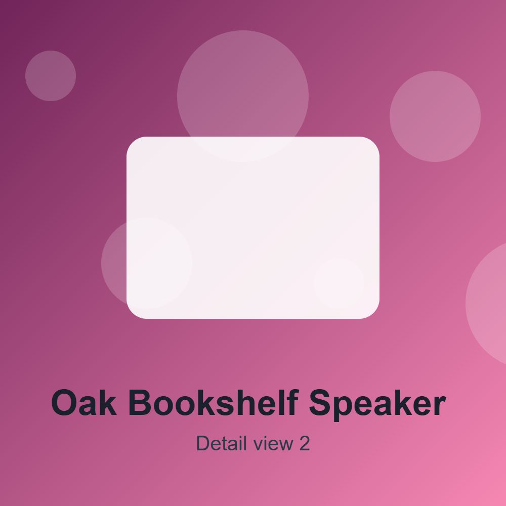 Oak Bookshelf Speaker Pair detail 2