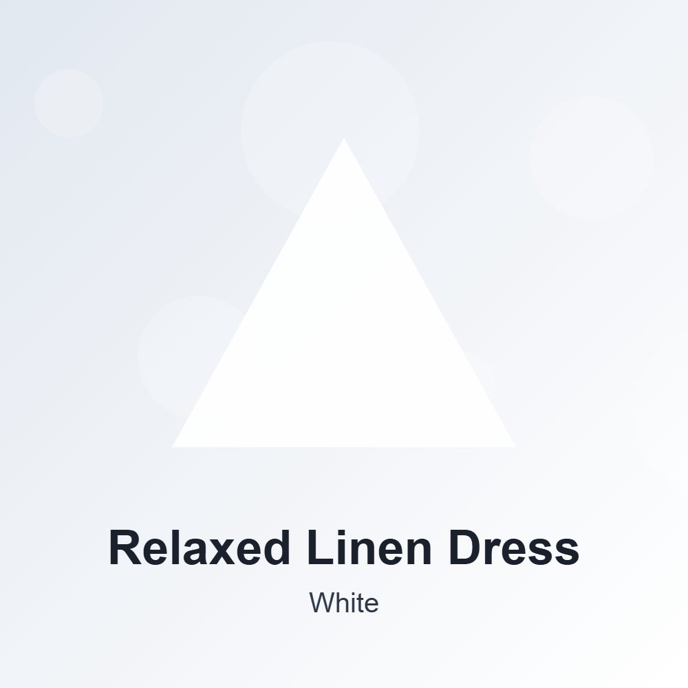 Relaxed Linen Dress in White