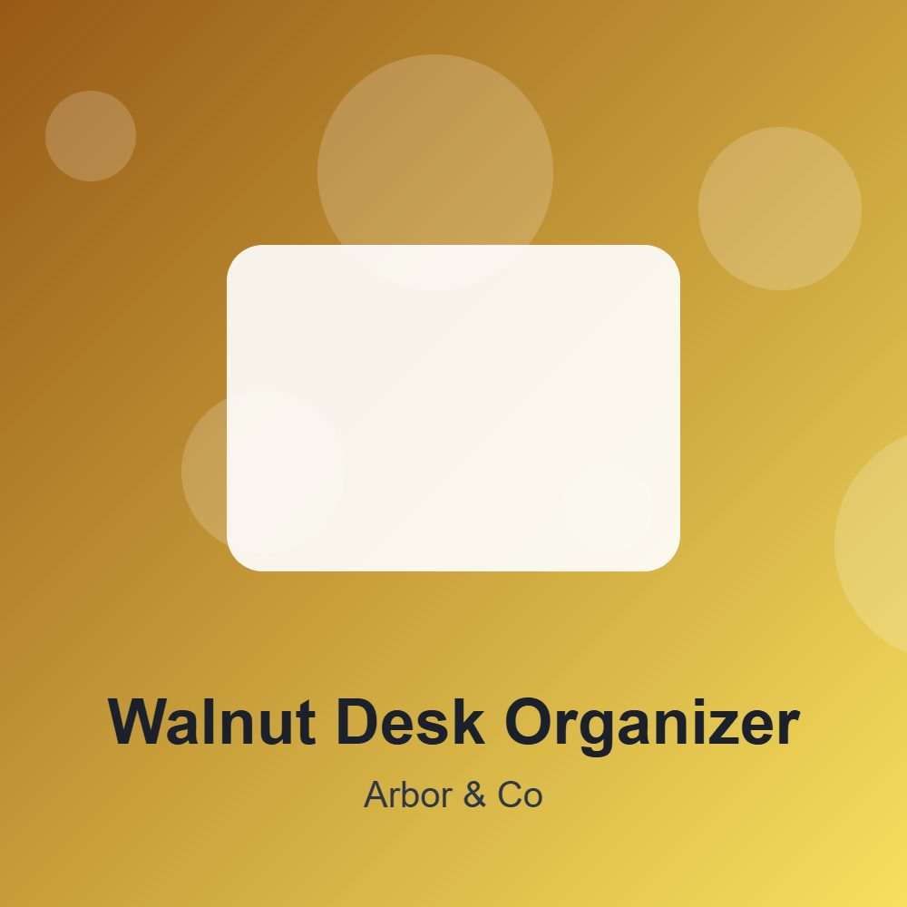Walnut Desk Organizer