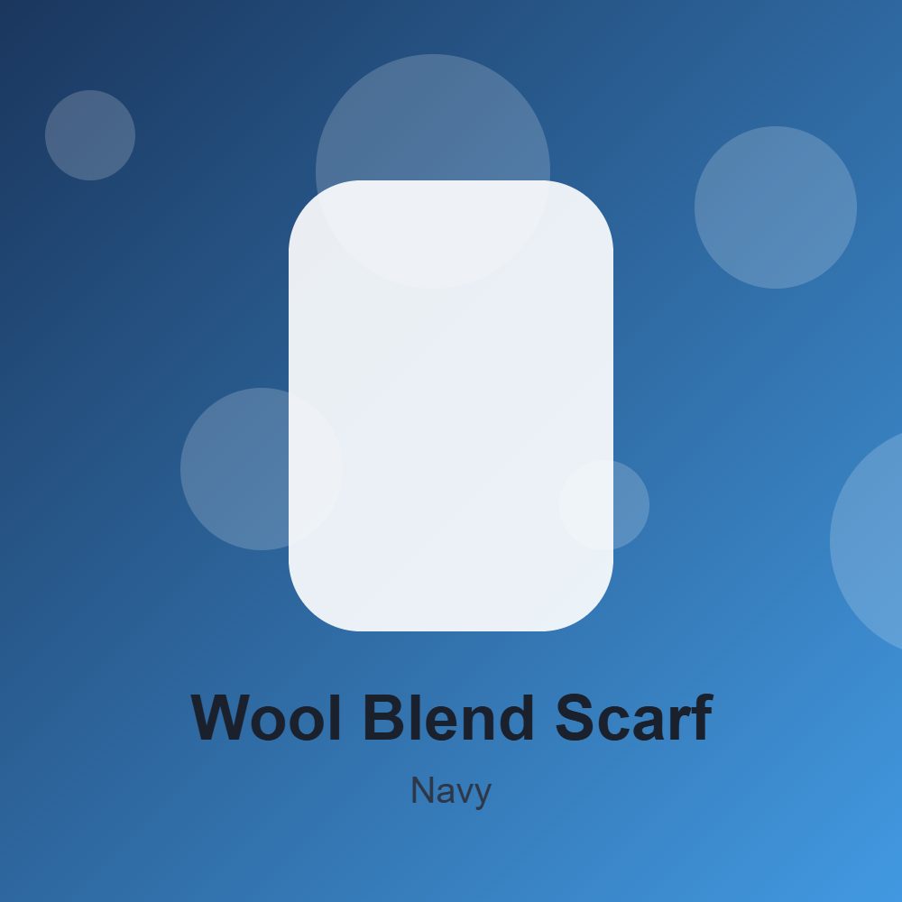 Wool Blend Scarf in Navy